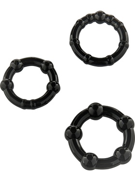 Stay Hard: Cockrings, black, 3-pack