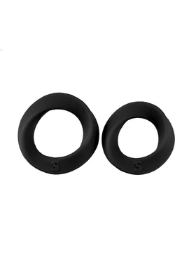 Shots Toys: Endless Cockrings, double-pack, black