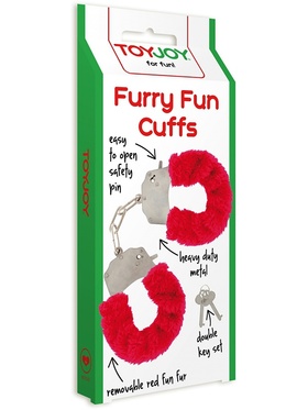 Toy Joy: Furry Fun Cuffs Plush, red 