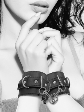 Ouch!: Leather Cuffs, black 