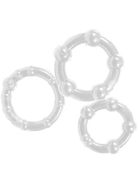 Stay Hard: Cockrings, transparent, 3-pack