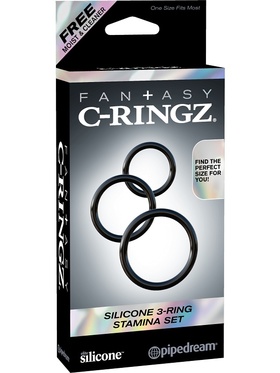 Pipedream C-Ringz: Silicone 3-Ring Stamina Set 