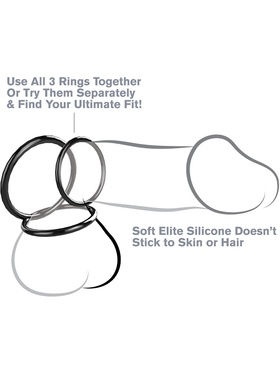 Pipedream C-Ringz: Silicone 3-Ring Stamina Set 