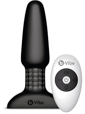 B-Vibe: Rimming 2, Waterproof Remote Control Vibrating Plug, black 