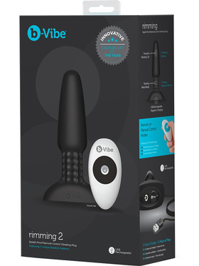 B-Vibe: Rimming 2, Waterproof Remote Control Vibrating Plug, black 