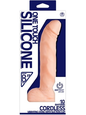 Nanma: One Touch Silicone Dildo-vibrator, 22 cm