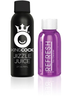 King Cock: Squirting Cock with Balls, 23 cm, dark