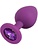 You2Toys: Colorful Joy, Jewel Plug, purple, medium 