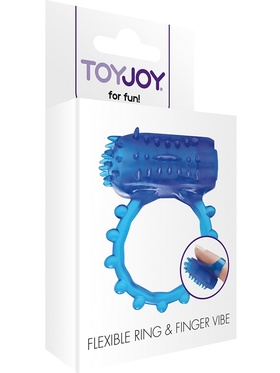 Toy Joy: Flexible Ring & Finger Vibe, blue