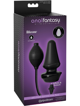 Pipedream Anal Fantasy: Inflatable Silicone Anal Plug, black