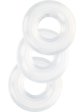 California Exotic: Set of 3 Silicone Stacker Rings