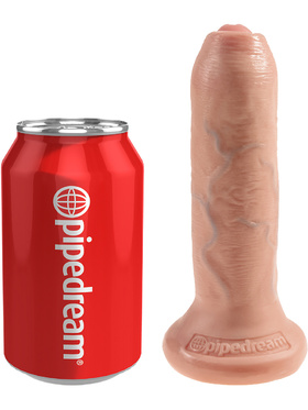 King Cock: Uncut Cock Dildo, 18 cm, light 