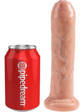 King Cock: Uncut Cock Dildo, 21 cm, light 