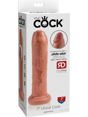 King Cock: Uncut Cock Dildo, 21 cm, light 