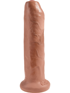 King Cock: Uncut Cock Dildo, 21 cm, lightbrown