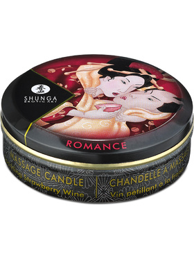 Shunga: Mini Massage Candle, Romance, Sparkling Strawberry Wine 