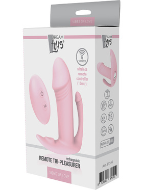 Dream Toys: Vibes of Love, Rechargeable Remote Tri-Pleasurer, pink