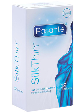 Pasante Silk Thin: Condoms, 12-pack