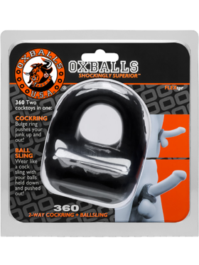 Oxballs: 360, 2-Way Cockring + Ballsling, black