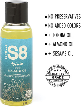 Stimul8: S8 Erotic Massage Oil, 3x50 ml