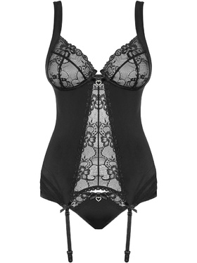 Obsessive: Heartina, Underwire Corset & Panties, black