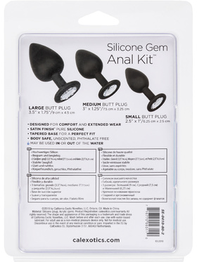 California Exotic: Silicone Gem Anal Kit, black 