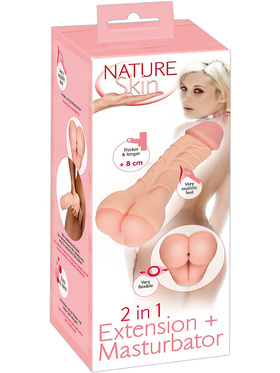 Nature Skin: 2 in 1, Extension + Masturbator 