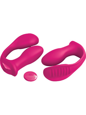 3Some: Double Ecstasy, Silicone Vibrator, pink