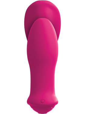 3Some: Double Ecstasy, Silicone Vibrator, pink