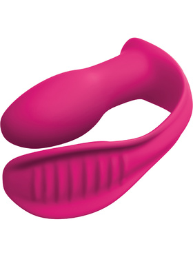 3Some: Double Ecstasy, Silicone Vibrator, pink