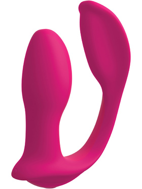 3Some: Double Ecstasy, Silicone Vibrator, pink