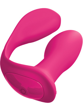 3Some: Double Ecstasy, Silicone Vibrator, pink