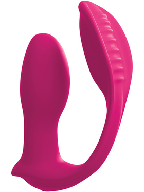 3Some: Double Ecstasy, Silicone Vibrator, pink