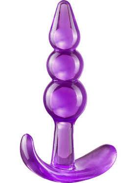 B Yours: Triple Bead Anal Plug, purple