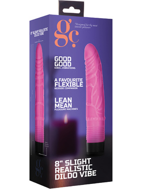 Shots Toys: GC 8 Inch Slight Realistic Dildo Vibe, pink