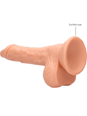 RealRock Skin: Realistic Dildo with Balls, 19 cm, light 