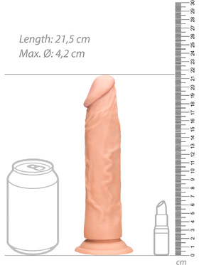 RealRock Skin: Realistic Dildo, 21.5 cm, light