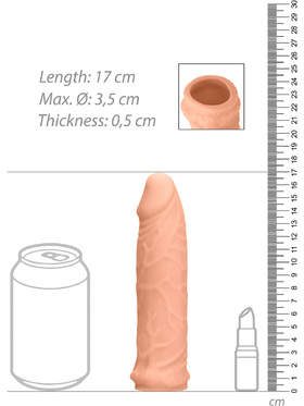 RealRock Skin: Penis Extender, 17 cm, light