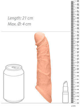 RealRock Skin: Penis Extender with Rings, 21 cm, light 