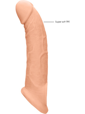 RealRock Skin: Penis Extender with Rings, 22 cm, light