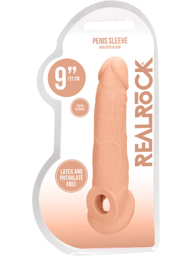 RealRock Skin: Penis Extender with Rings, 22 cm, light