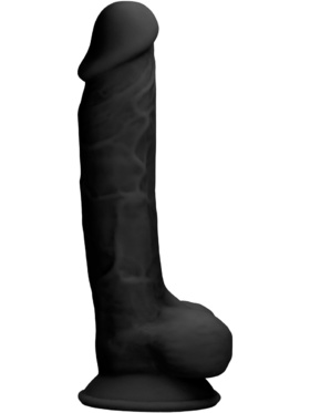 RealRock Ultra: Silicone Dildo / Dual Density, 18 cm, black