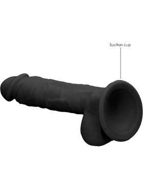 RealRock Ultra: Silicone Dildo / Dual Density, 18 cm, black