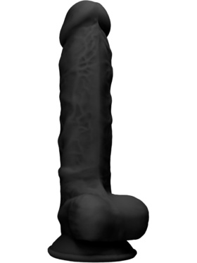 RealRock Ultra: Silicone Dildo / Dual Density, 18 cm, black