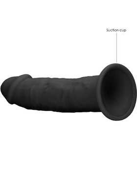 RealRock Ultra: Silicone Dildo / Dual Density, 15 cm, black