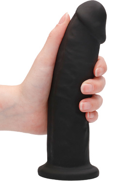 RealRock Ultra: Silicone Dildo / Dual Density, 19 cm, black