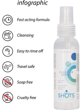 Shots Lubes & Liquids: Cleaner Spray, 100 ml 