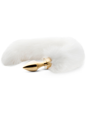 EasyToys: Fox Tail Plug No. 13, gold/white