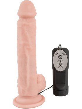 You2Toys: Medical Silicone Vibrator, Vibrating and Thrusting, 21 cm