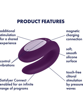 Satisfyer Connect: Double Joy, Partner Vibrator, purple 